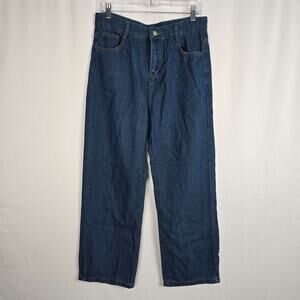Fashion Straight Leg Relaxed Fit Jeans Women's XL Blue Medium Wash NWT